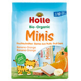 Batoane Bio cu banane si portocale Minis Fruit, +12 luni, 8x 12.5g, Holle Baby Food