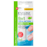 Eveline Cosmetics Nail Therapy Nail Therapy Total Action Sensitive 8in1, conditioner for brittle and brittle nails, 12 ml