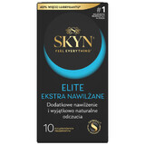 Unimil Skyn Elite Extra Lubrifié, préservatifs non-latex, extra humidifiés, 10 pièces