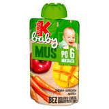 Kubuś Baby Mousse en tubo, manzana, zanahoria, mango, después de 6 meses, 100 g