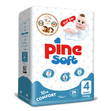 Pine Soft 3D, luiers, maat 4, Maxi, 7-14 kg, 36 stuks