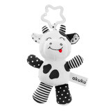 AKUKU, pluche mascotte met label, zwart-wit fudge, A0471, vanaf de geboorte, 1 stuk