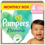 Pampers Harmonie, luiers, maat 4, 9-14 kg, 174 stuks