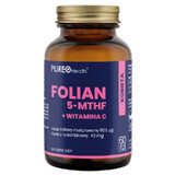 Pureo Health Folaat 5-MTHF + Vitamine C, 60 capsules