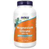 Now Foods Magnesium citrate 200 mg, magnesium citrate, 250 tablets