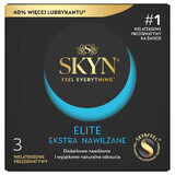 Unimil Skyn Elite Extra Gesmeerd, latexvrije condooms, extra vochtig, 3 stuks