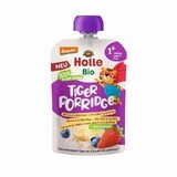 Purea di frutta biologica con cereali Porridge, +1 anno, 110 g, Tiger, Holle