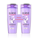 Moisturizing shampoo for dehydrated hair Hyaluron Plump, 2 x 250 ml, Elseve