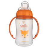 Canpol Baby's, Zachte Neus Training Mok, Schattige Diertjes, oranje, 56/512, vanaf 6 maanden, 320 ml