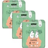 Muumi Baby 4 Maxi 7-14 kg, monthly pack of organic diapers, 138 pcs