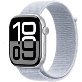 Apple Watch Series 10 GPS 46mm Estuche de aluminio plateado con hebilla deportiva Nube Azul