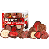 Mixit Mix croccante di banane e fragole ricoperte di cioccolato, 150 g