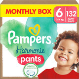 Pampers Harmonie Pantalones talla. 6 - paquete mensual de 132 piezas