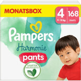 Pampers Harmonie Pantalones talla 4 - paquete mensual 168 unidades