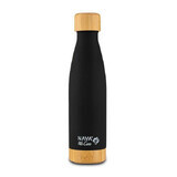 Insulating bottle bamboo bamboo travel We care, Black, 500 ml, Nava