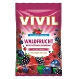 Zuckerfreie Bonbons mit Beeren und Multivitaminen, 60 g, Vivil