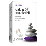 Calcium D3 à croquer, 30 comprimés, Alevia