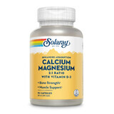 Calcium, Magnésium et Vitamine D Solaray, 90 gélules, Secom