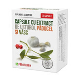 Capsule con estratto di Aglio con Biancospino e Vischio, 30 capsule, Parapharm