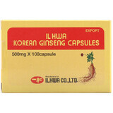 Capsule cu pulbere din radacina de ginseng coreean 500mg, 50 capsule, Ilhwa