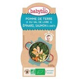 Purée d'épinards et de saumon bio, +8 mois, 2X200g, BabyBio