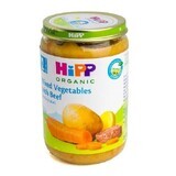 Puree van gemengde groenten en rundvlees, 220 gr, Hipp