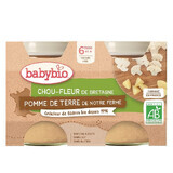 Bloemkool- en aardappelpuree, 2x130g, Babybio