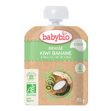 Pochette de purée biologique avec kiwi, banane et noix de coco, 85 g, BabyBio