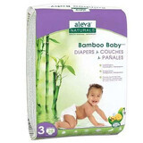 Luier Bamboe Baby Nr. 3, 6-11 kg, 28 stuks, Aleva Naturals