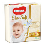 Couches Elite Soft No. 3, 5-9 kg, 21 pièces, Huggies