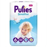 Couche Sensitive Extra Large No. 6, +13 kg, 44 pièces, Pufies