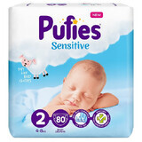 Sensitiv-Windeln Nr. 2, 4-8 kg, 80 Stück, Pufies