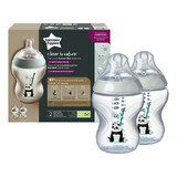 Set van 2 flessen Close To Nature, pandaberen, 260 ml, Tommee Tippee