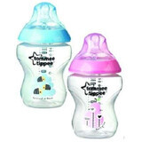 Set 2 biberoane PP decorate, 260 ml, +0 luni, 42252181, Tommee Tippee