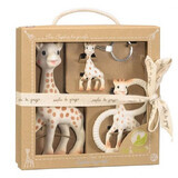 Set di 2 massaggiagengive e portachiavi Mommy and Baby Giraffe Sophie, Vulli