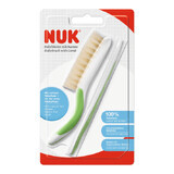 Set peigne et brosse cheveux naturels, différentes couleurs, Nuk