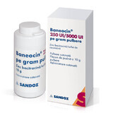 Baneocin pulbere, 250 UI/5000 UI pe gram, 10 g, Sandoz