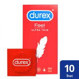 Prezervative Feel Ultra Thin, 10 bucati, Durex