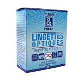 Lingettes humides pour verres, 30 pièces, Clean & Fresh