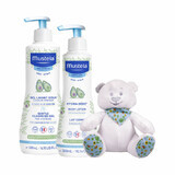 Ensemble gel nettoyant corps et cheveux et lait corporel Hydra Baby, Mustela