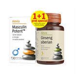 Potenzpaket für Männer 30 Tabletten und Sibirischer Ginseng 30 Tabletten, Alevia