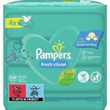 Pachet servetele umede fresh clean, 4x52 buc, Pampers