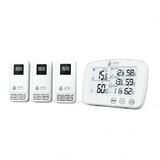 Digitale thermometer en hygrometer set met 3 externe draadloze zenders Trio, Airbi