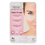 Masque pour les yeux avec niacinamide, caféine et peptides, 2 pièces, Iroha