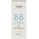 BB cream met SPF 15 lichte tint voor vette en gemengde huid, 50 ml, Ziaja