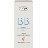 BB cream met SPF 15 Donkere tint voor gemengde vette huid, 50 ml, Ziaja