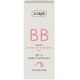 BB cream met SPF15 natuurlijke tint voor normale droge huid, 50 ml, Ziaja