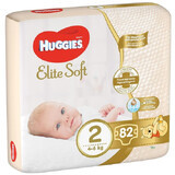 Couches No.2 Elite Soft, 4-6 kg, 82 pcs, Huggies