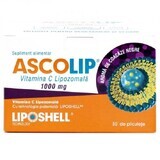 Vitamina C liposomiale al gusto di ribes, 1000 mg, 30 buste, Liposhell