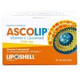 Ascolip Vitamina C Lipozomala cu aroma de portocale, 1000 mg, 30 plicuri, Liposhell